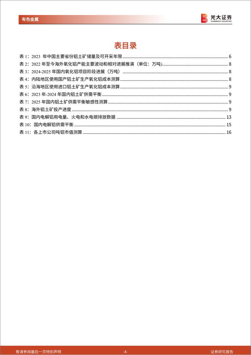 《电解铝行业系列报告之二：氧化铝价格或现拐点，电解铝景气底部抬升-250114-光大证券-17页》 - 第4页预览图