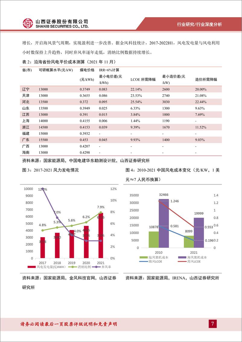 《风电行业深度报告：海风开启高景气周期，聚焦风机大型化与高附加值环节-20230112-山西证券-34页》 - 第8页预览图