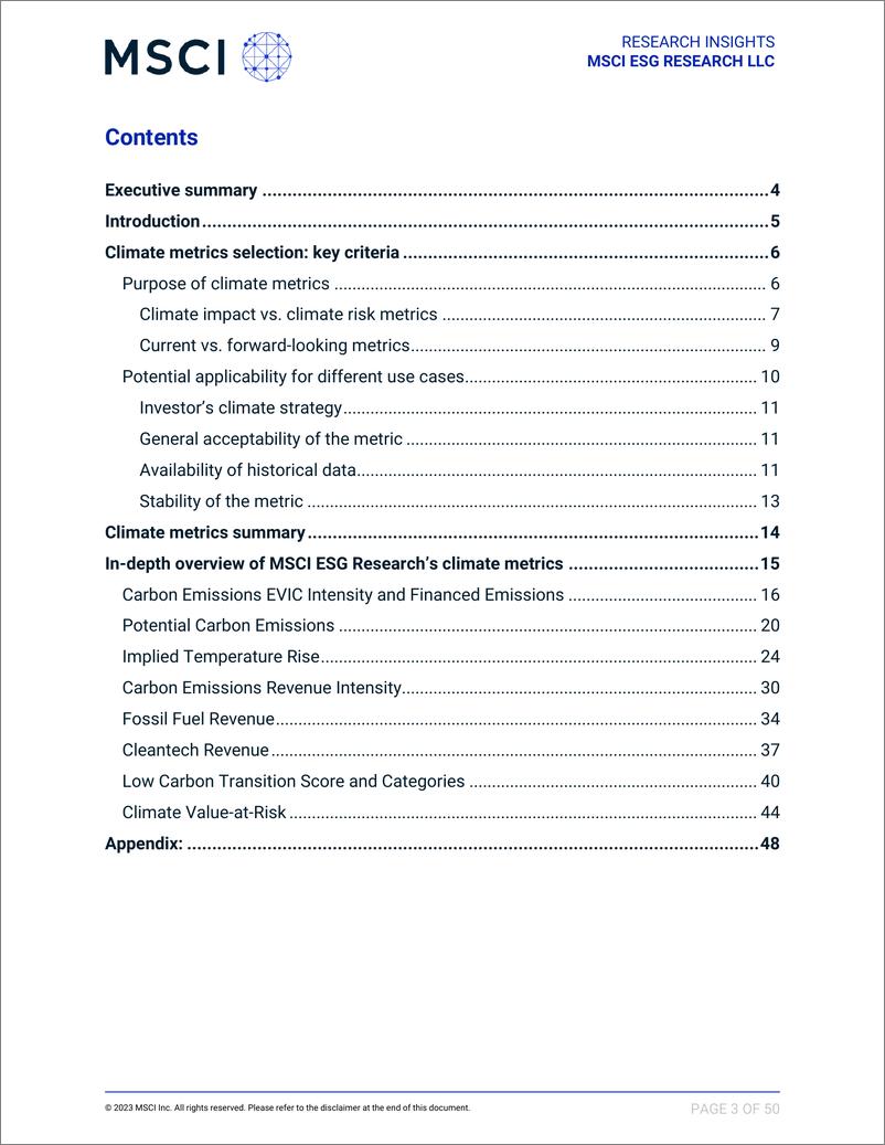 《了解 MSCI 的气候指标Understanding MSCIs Climate Metrics-英-50页》 - 第4页预览图