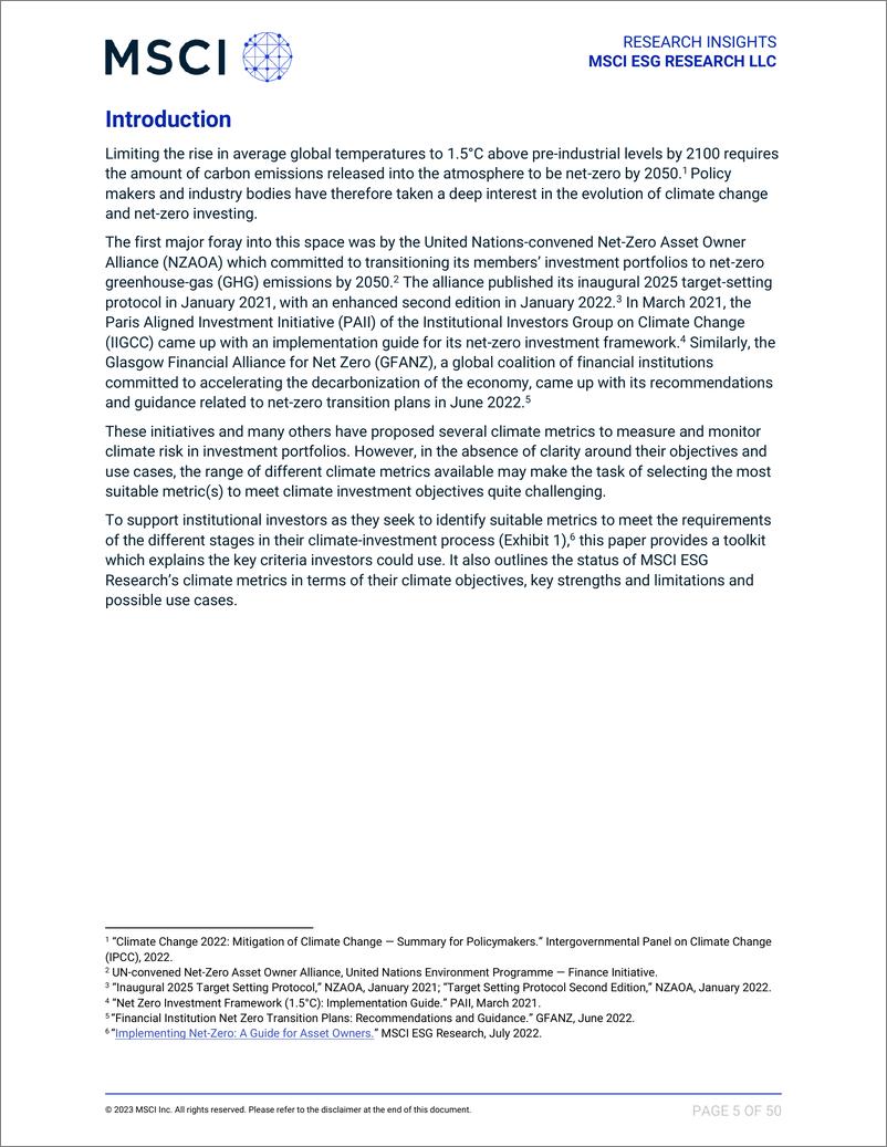 《了解 MSCI 的气候指标Understanding MSCIs Climate Metrics-英-50页》 - 第6页预览图