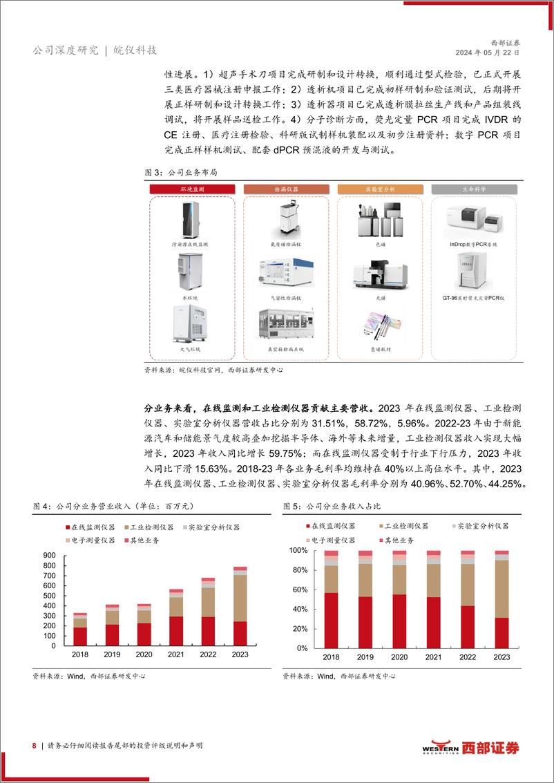 《皖仪科技(688600)首次覆盖报告：科学仪器小巨人，产品线拓宽叠加高端化助力国产替代-240522-西部证券-26页》 - 第8页预览图