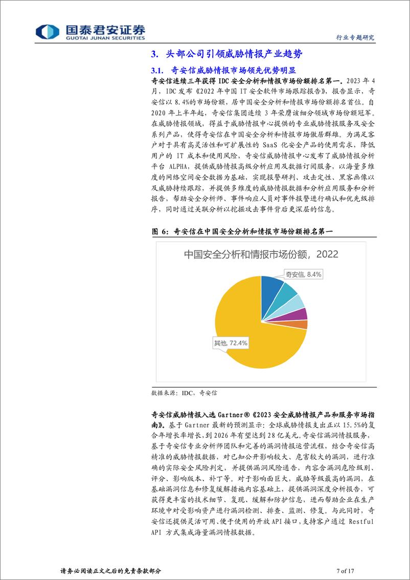 《计算机行业专题研究：威胁情报市场正在兴起-20230728-国泰君安-17页》 - 第8页预览图