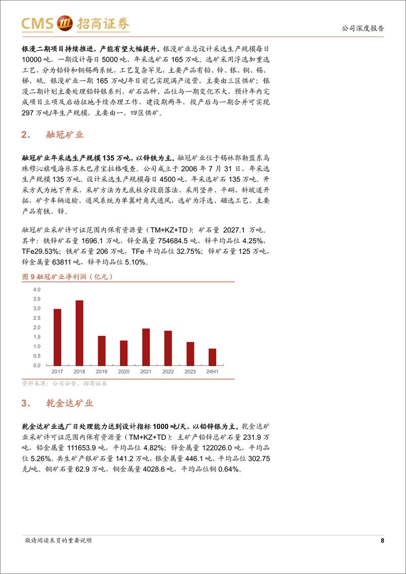 《兴业银锡(000426)涅槃启新篇，银锡龙头再出发-241103-招商证券-14页》 - 第8页预览图