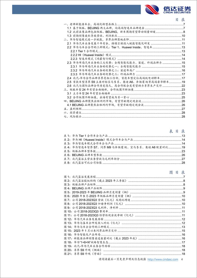 《北汽蓝谷-600733.SH-公司首次覆盖报告：华为合作升级智选模式，享界冲击高端豪华市场-20240403-信达证券-31页》 - 第4页预览图