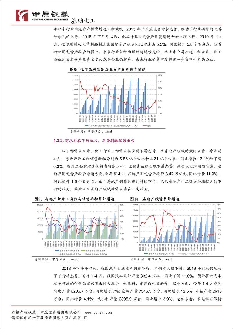 《基础化工行业半年度策略：行业景气高点已过，安全与环保监管有望重塑供给端-20190614-中原证券-21页》 - 第7页预览图