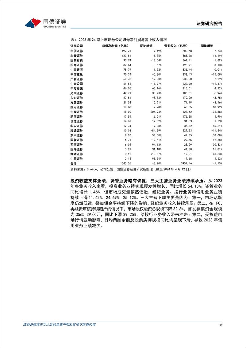 《证券业2023年年报综述暨“国九条”政策分析：巨变的前夜-240414-国信证券-28页》 - 第8页预览图