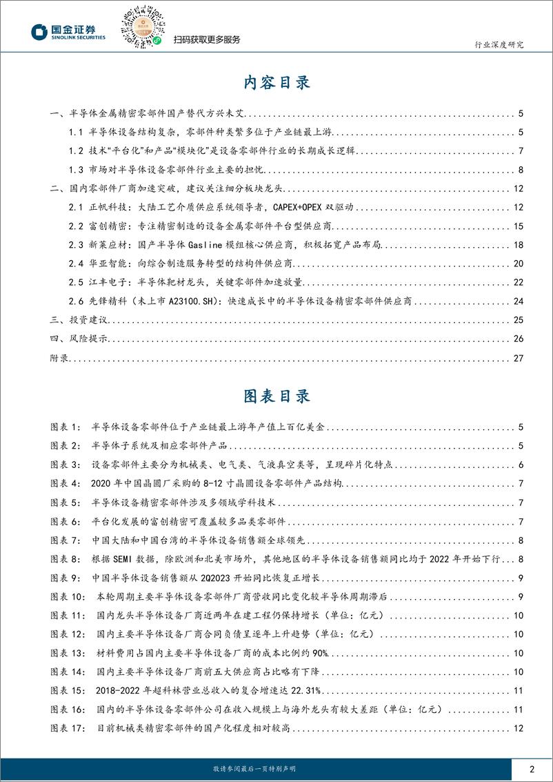 《电子行业深度研究：半导体设备零部件，有望迎来需求复苏 国产替代加速》 - 第2页预览图