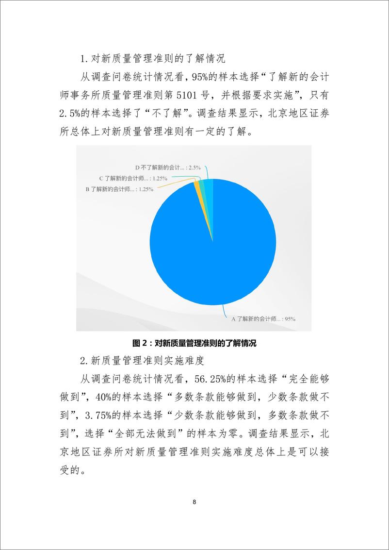 《2024年北京地区从事证券服务业务会计师事务所新质量管理准则实施情况调研报告》 - 第8页预览图