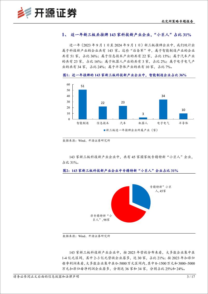 《北交所科技新产业跟踪第三十四期：多维梳理新挂牌科技新产业“后备军”，遴选成长性%26稀缺性公司-240908-开源证券-17页》 - 第3页预览图