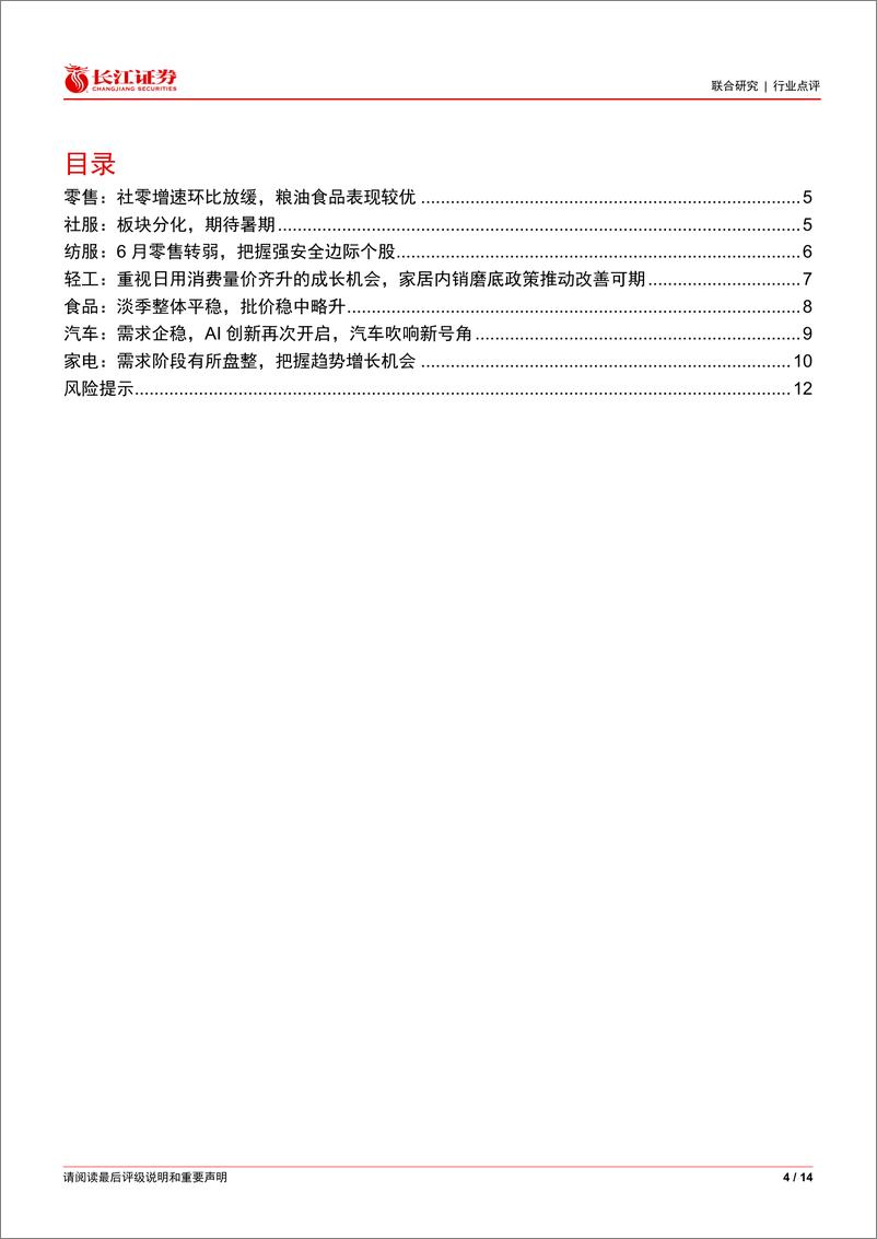 《消费行业：如何看2024年6月消费数据？-240715-长江证券-14页》 - 第4页预览图