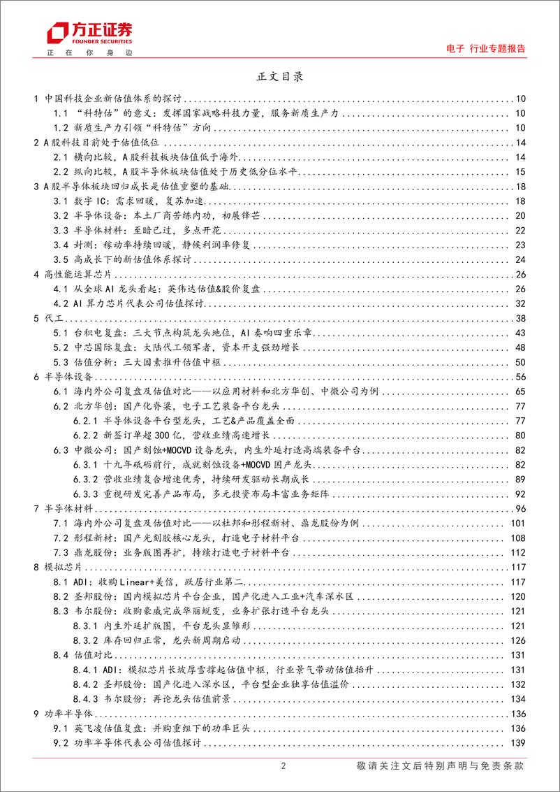 《电子行业专题报告：中国科技企业新估值体系的探讨-240612-方正证券-144页》 - 第2页预览图
