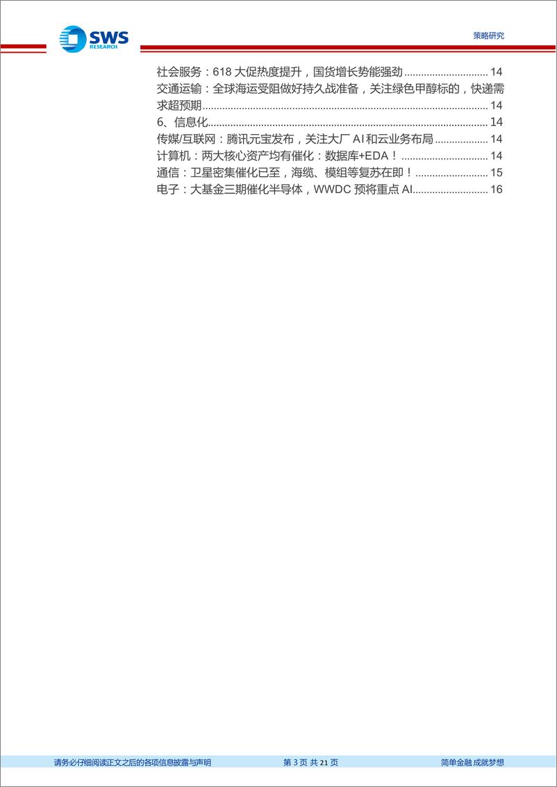 《关键假设表调整与交流精粹(2024年5月)：景气改善有持续性的行业有哪些-240604-申万宏源-21页》 - 第3页预览图