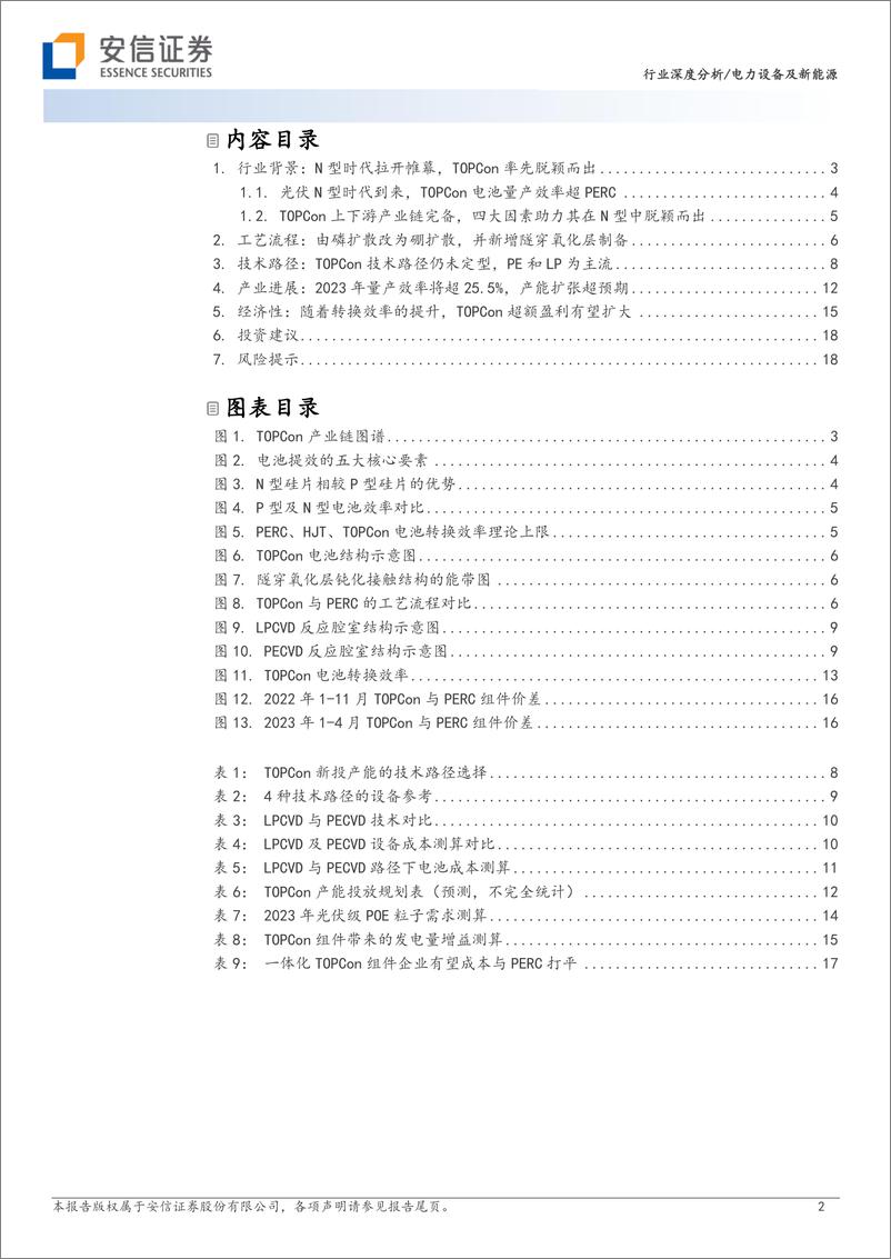 《电力设备及新能源行业深度分析：TOPCon迎规模量产，技术红利释放-20230528-安信证券-20页》 - 第3页预览图