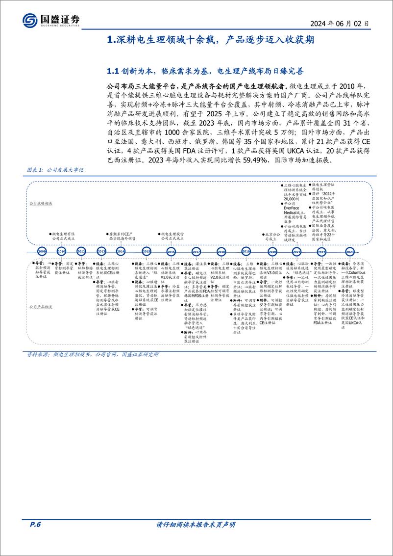 《国盛证券-微电生理-688351-产品布局丰富前瞻，海外市场崭露头角，国产电生理龙头扬帆远航》 - 第6页预览图