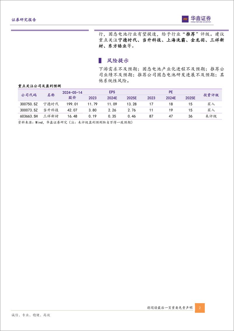 《固态电池行业专题报告：锂电终局技术，产业加速落地-240515-华鑫证券-36页》 - 第2页预览图