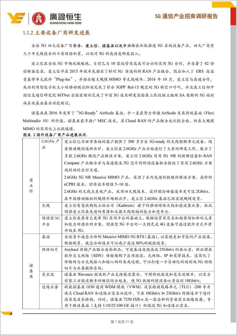 《通信行业：5G通信产业招商调研报告，5G商用正式启动，锁定价值高地，打造广州5G产业优势-20190725-广证恒生-77页》 - 第8页预览图