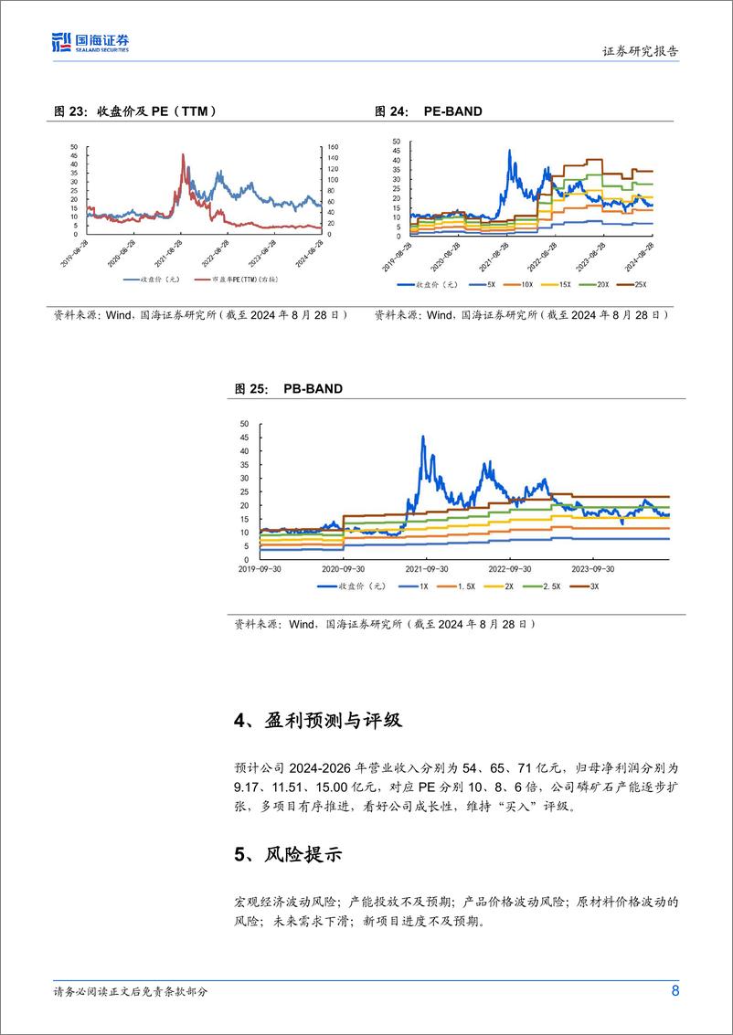 《川恒股份(002895)2024年中报点评：二季度业绩同环比大增，磷矿放量看好成长性-240829-国海证券-11页》 - 第8页预览图