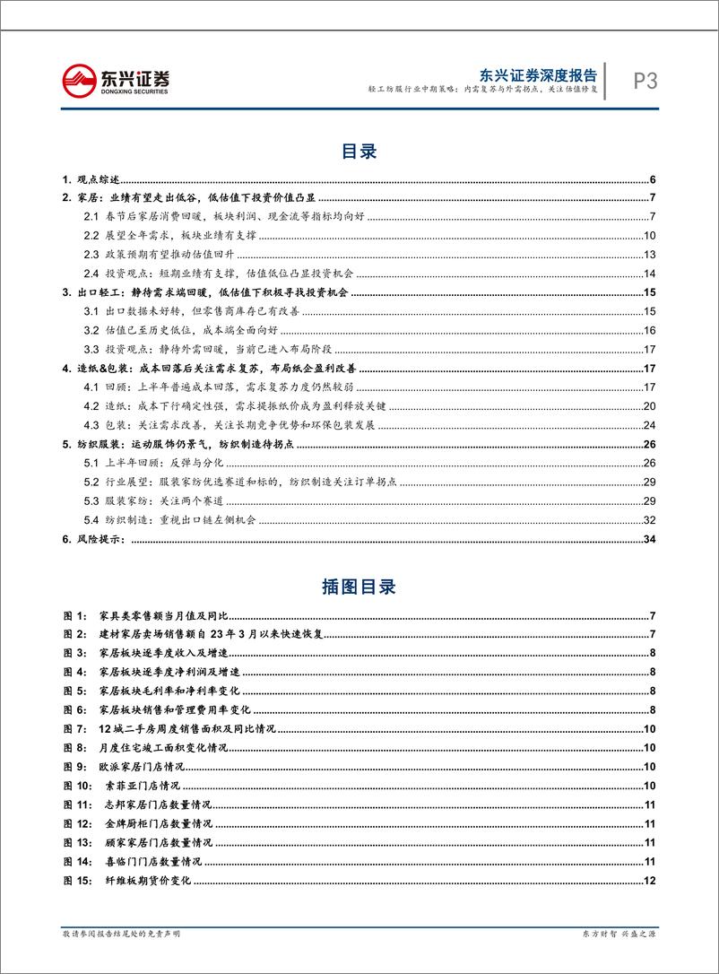 《轻工纺服行业中期策略：内需复苏与外需拐点，关注估值修复-20230704-东兴证券-36页》 - 第4页预览图