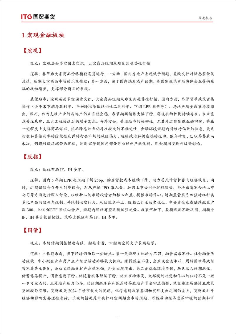 《宏观层面多空因素交织，大宗商品短期或难见到趋势性行情-20240226-国贸期货-14页》 - 第2页预览图