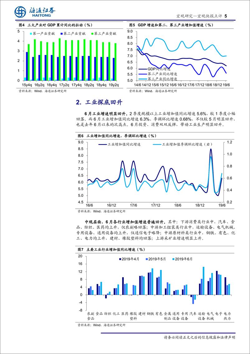 《19年2季度经济数据点评：经济缓中趋稳，消费最大亮点-20190715-海通证券-11页》 - 第6页预览图