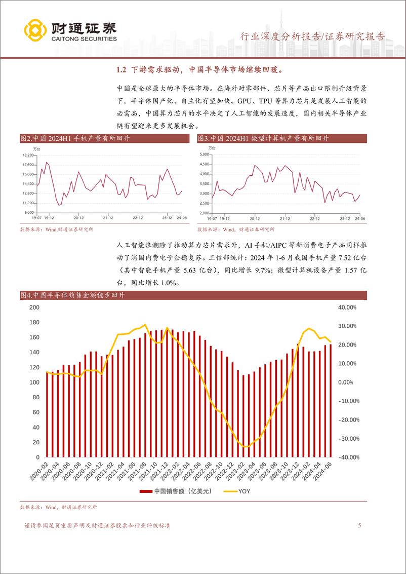 《半导体供应链行业报告：半导体市场稳步复苏，下半年有望继续发力-240821-财通证券-21页》 - 第5页预览图