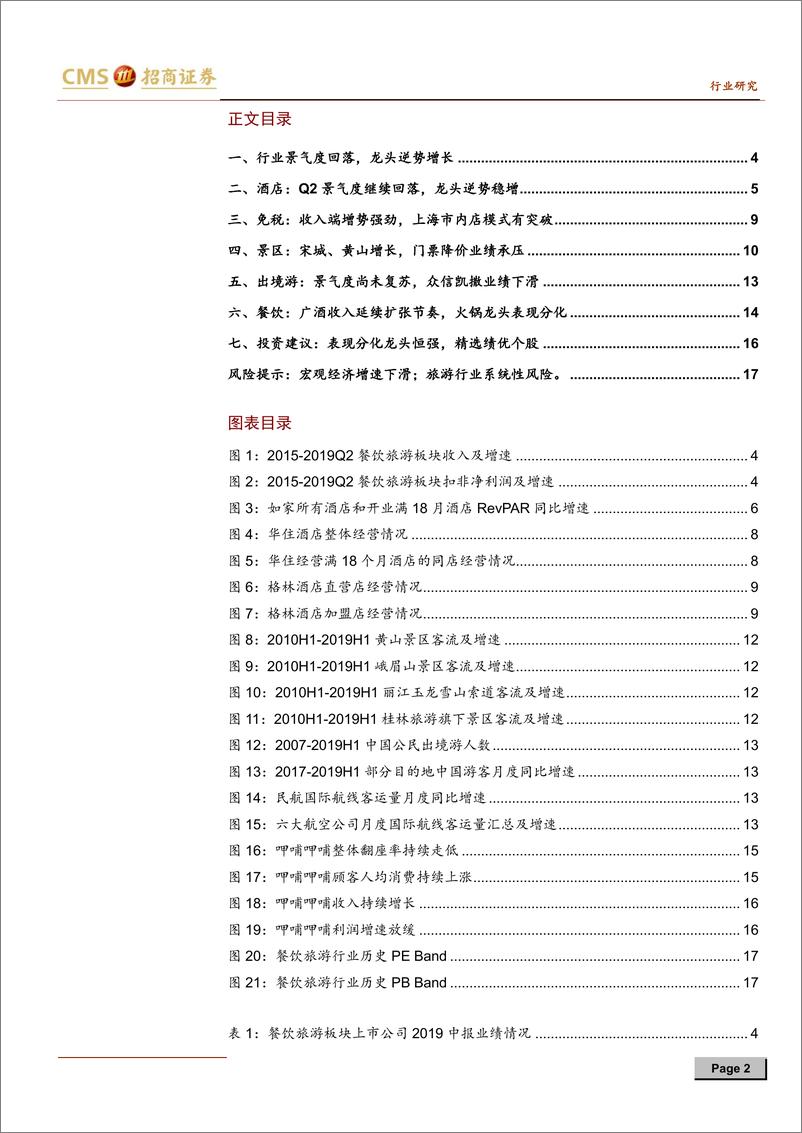 《餐饮旅游行业板块2019年中报总结：整体增速回落，免税靓丽酒店逆势稳固-20190903-招商证券-18页》 - 第3页预览图