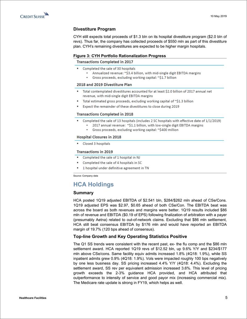 《瑞信-美股-医疗保健行业-一季度医疗设施行业总结：尽管流感比较严重，但总体结果仍喜忧参半-2019.5.10-26页》 - 第6页预览图