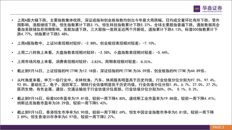 《市场估值水平概览：市场估值到哪了？-20220919-华鑫证券-24页》 - 第4页预览图