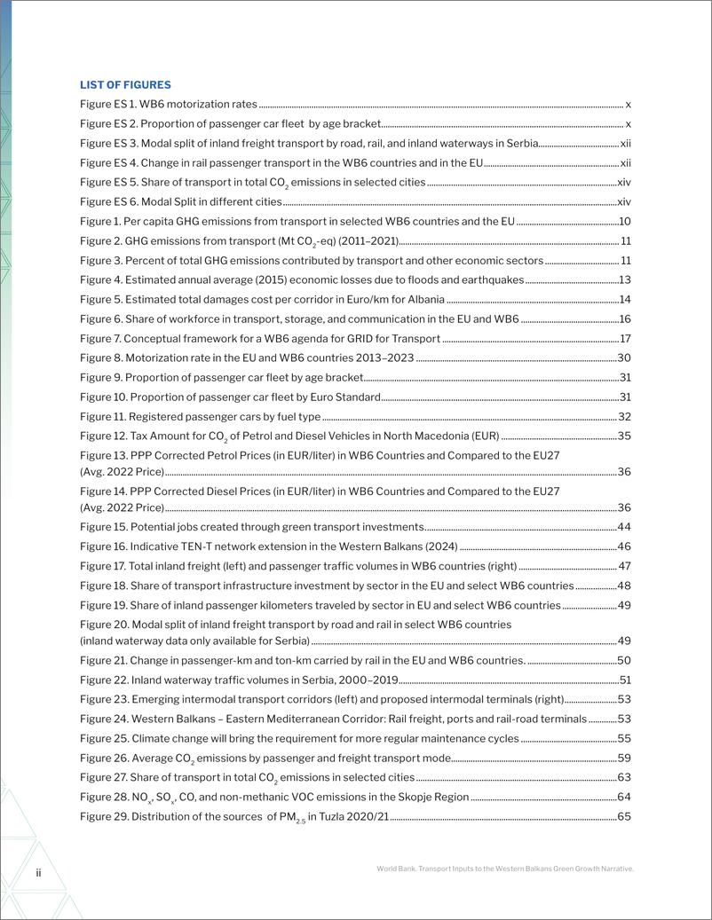 《世界银行-西巴尔干绿色增长叙事的交通投入：实现更绿色、更高效交通部门的战略行动（英）-112页》 - 第6页预览图