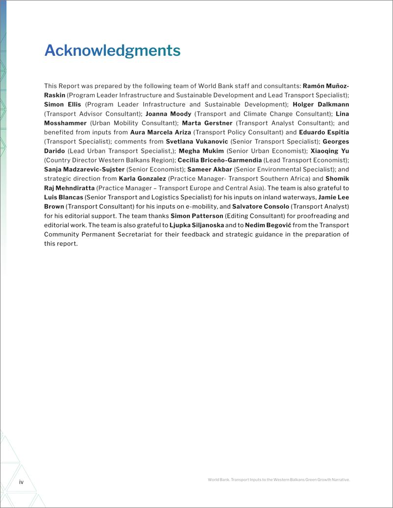 《世界银行-西巴尔干绿色增长叙事的交通投入：实现更绿色、更高效交通部门的战略行动（英）-112页》 - 第8页预览图