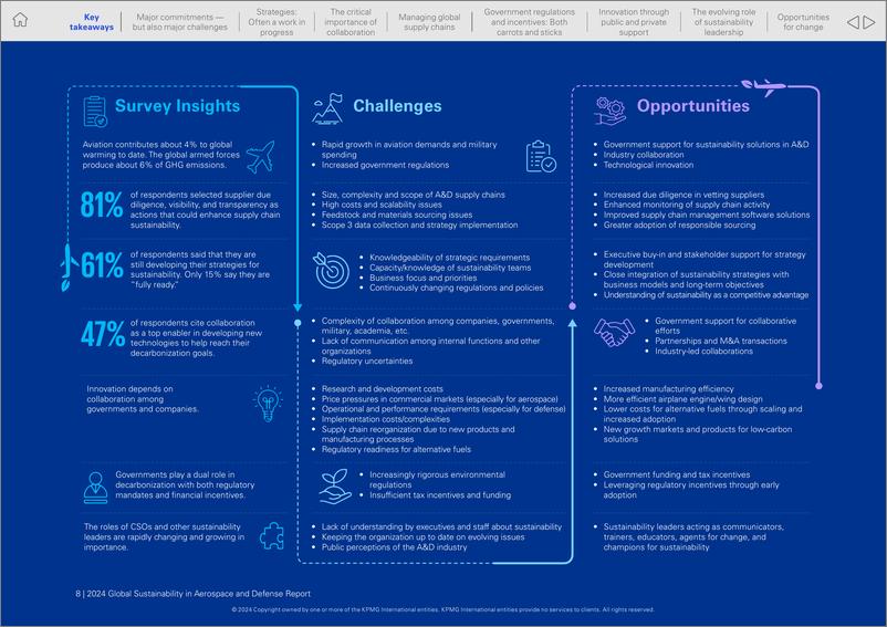 《KPMG毕马威：2024年全球航空航天和国防可持续性报告（英文版）-44页》 - 第7页预览图