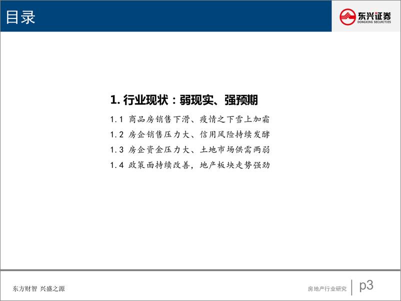 《房地产行业报告：弱现实、强预期之下，博弈短期还是拥抱未来-20220412-东兴证券-28页》 - 第4页预览图