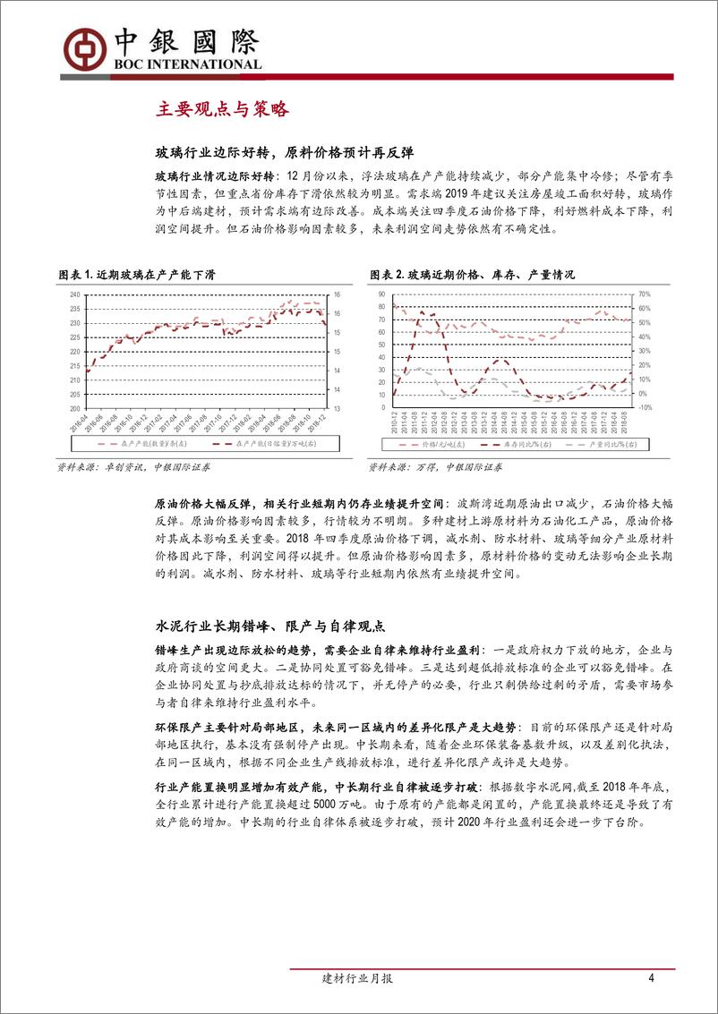 《建材行业月报：玻璃行业边际改善，原油波动影响盈利空间-20190116-中银国际-19页》 - 第5页预览图