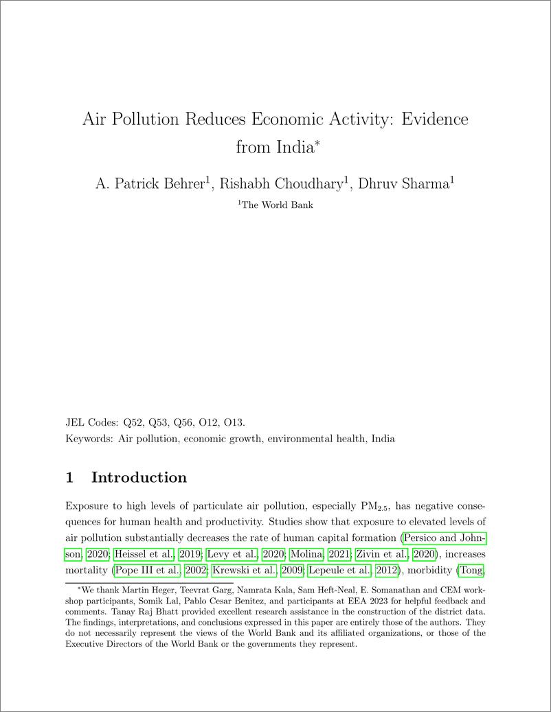《世界银行-空气污染减少经济活动：来自印度的证据（英）-2023.6-37页》 - 第4页预览图
