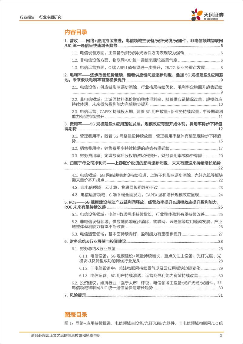 《通信行业专题研究：双碳&数字经济带动通信+能源等需求，精选穿越周期&高景气细分领域投资机会-20220509-天风证券-32页》 - 第4页预览图