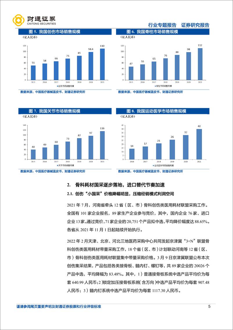 《医疗器械行业专题报告：骨科耗材集采逐步落地，国产替代有望加速-20221024-财通证券-25页》 - 第6页预览图