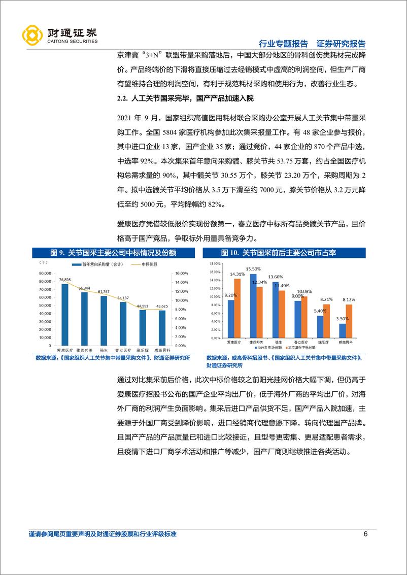 《医疗器械行业专题报告：骨科耗材集采逐步落地，国产替代有望加速-20221024-财通证券-25页》 - 第7页预览图