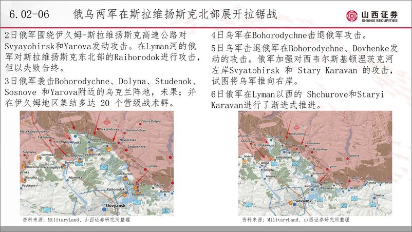 《国防军工行业：俄乌战场态势定期更新，斯拉维扬斯克战役-20220711-山西证券-17页》 - 第7页预览图