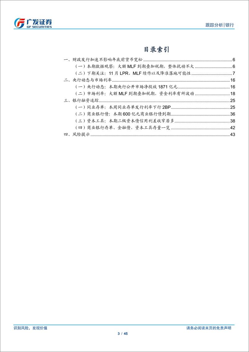 《银行行业银行资负跟踪：财政发行加速不影响年底前货币宽松-241117-广发证券-45页》 - 第3页预览图