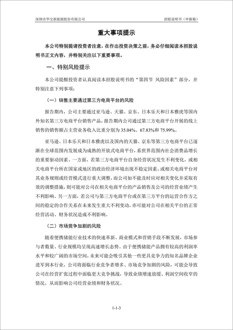 《深圳市华宝新能源股份有限公司创业板首次公开发行股票招股说明书（申报稿）》 - 第5页预览图