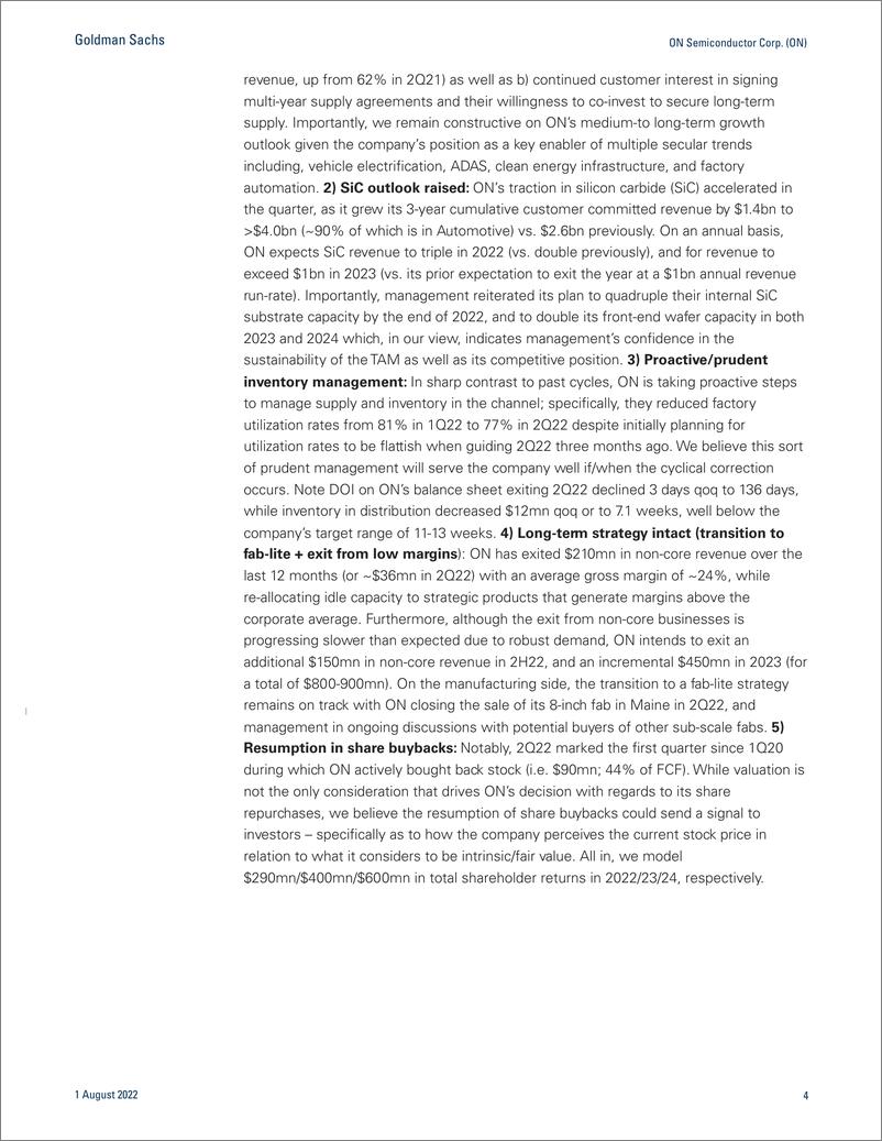 《ON Semiconductor Corp. (ON Secular growth (SiC), prudent inventory mgmt, and ongoing transformation to support resilient 20...(1)》 - 第5页预览图