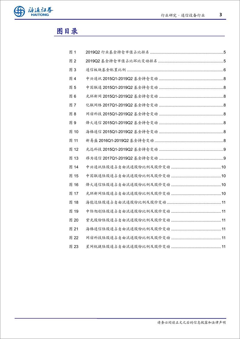 《通信设备行业跟踪报告：2019Q2通信基金持仓触历史低位，行业步入景气周期、机会看好-20190724-海通证券-13页》 - 第4页预览图