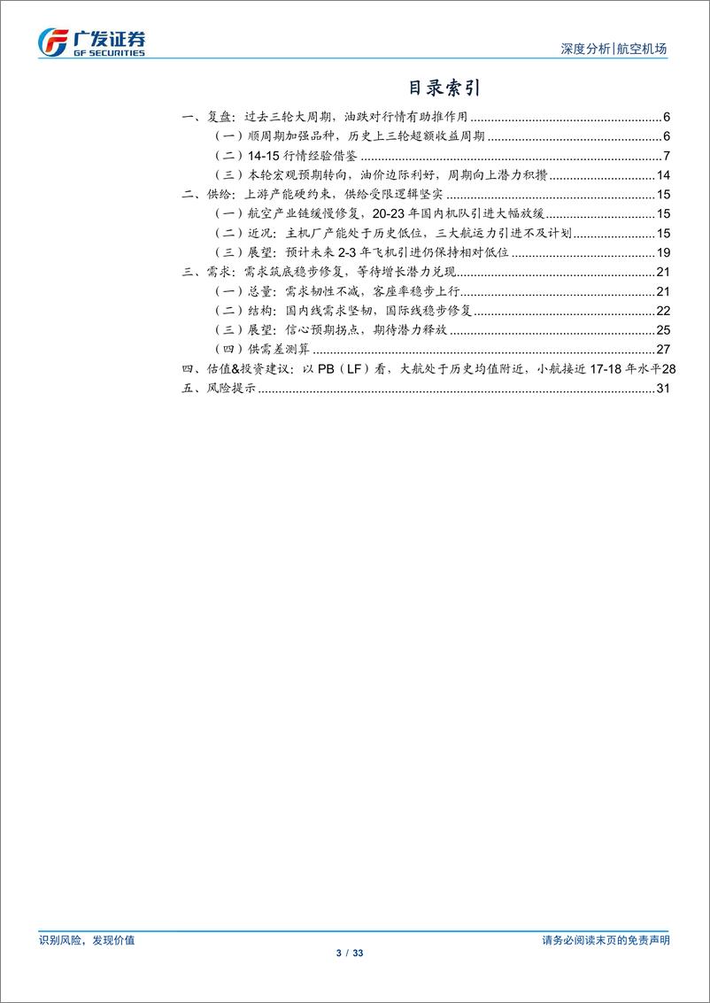 《航空机场行业航空业系列深度(一)：复盘历史行情，看油跌预期下航空投资机会-241121-广发证券-33页》 - 第3页预览图