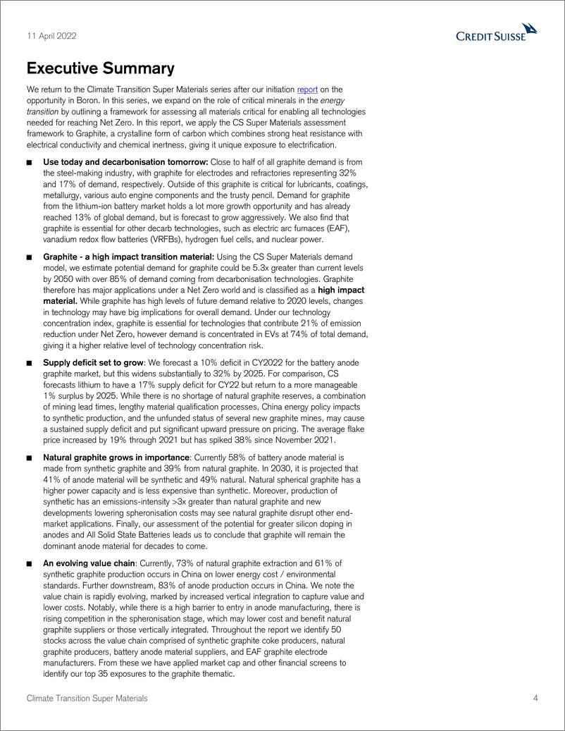 《瑞信-全球投资策略-气候过渡超级材料之石墨：通电净零-2022.4.11-68页》 - 第5页预览图