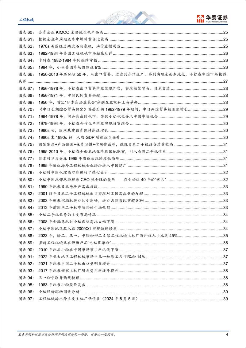 《工程机械行业专题研究-小松：全球化扩张启示录-240806-华泰证券-42页》 - 第4页预览图