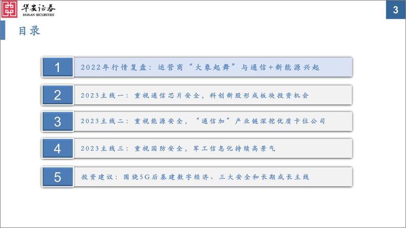 《通信行业2023投资策略：后基建时代数字经济蓝海，三大安全助力产业链扬帆远航-20221214-华安证券-35页》 - 第4页预览图