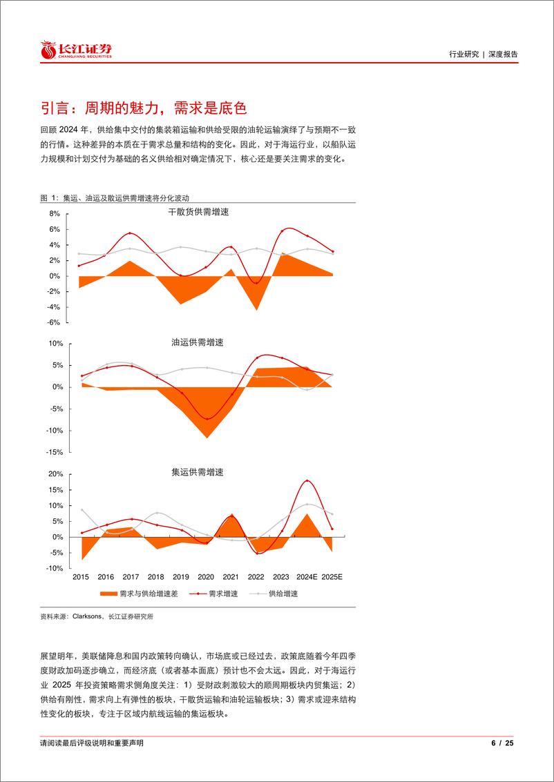 《海运行业2025年度投资策略：周期的魅力，需求是底色-241224-长江证券-25页》 - 第6页预览图