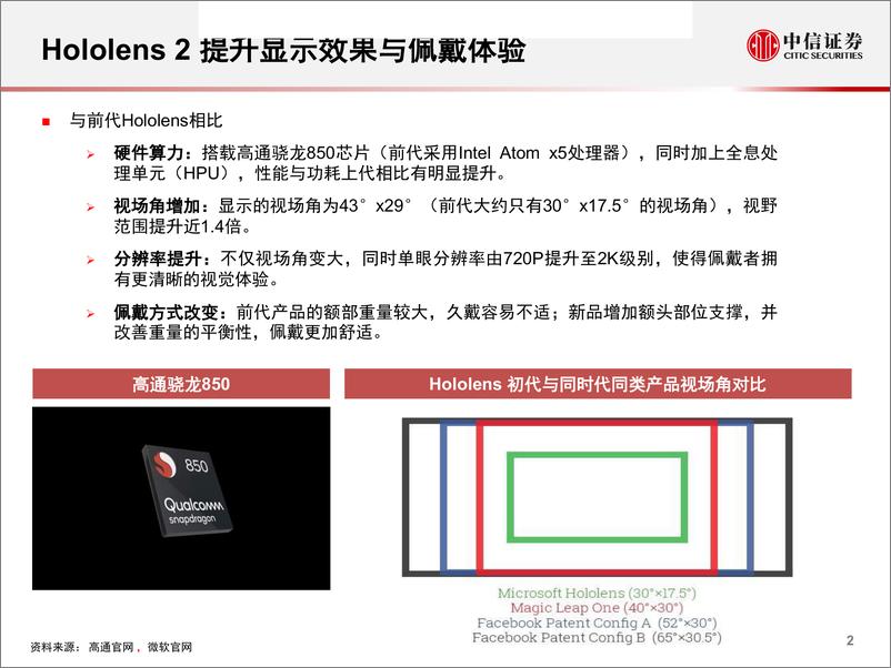 《科技行业先锋系列16：微软发布Hololens2，助推混合现实-20190228-中信证券-11页》 - 第4页预览图