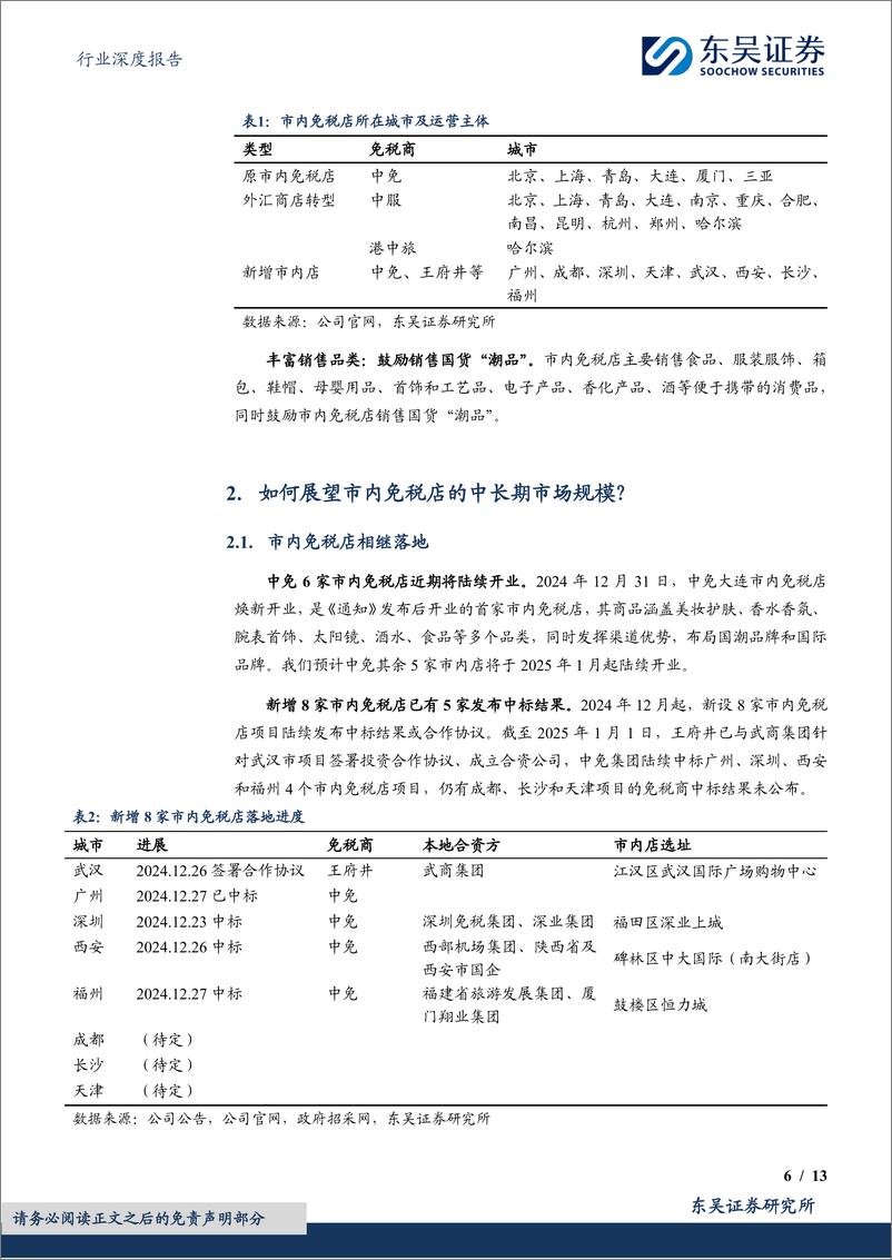 《商贸零售行业深度报告：市内免税店落地展望，城市梳理及规模测算-东吴证券-250108-13页》 - 第6页预览图