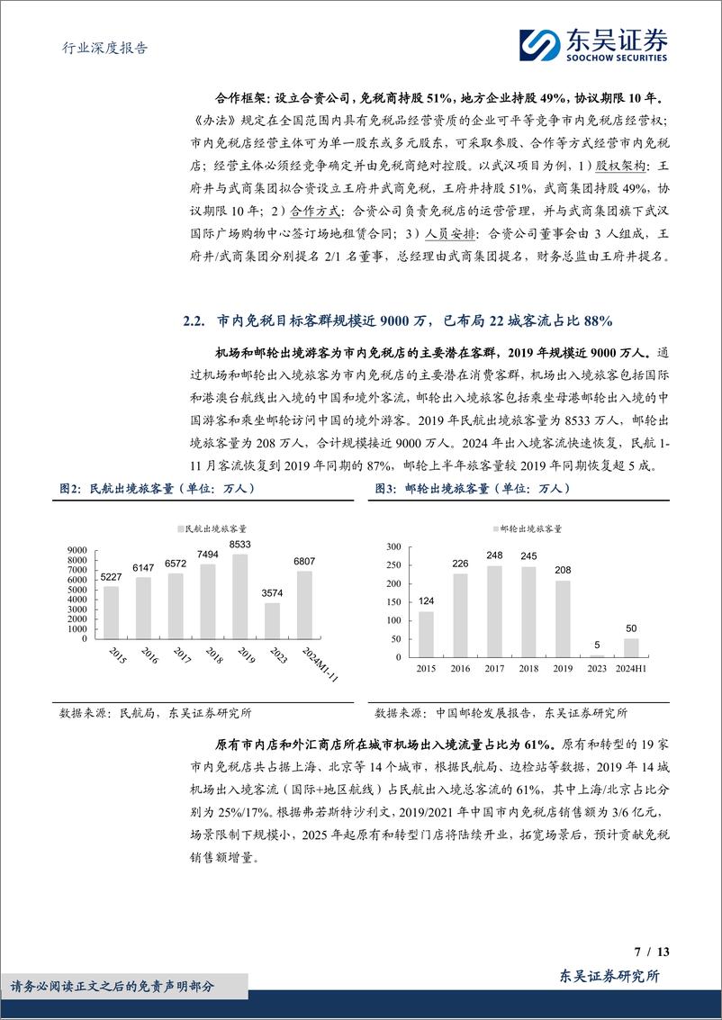 《商贸零售行业深度报告：市内免税店落地展望，城市梳理及规模测算-东吴证券-250108-13页》 - 第7页预览图